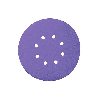 Диск шлифовальный на пленочной основе Sandwox 328 Purple Zirconia 8 отв. (125мм, Р120, 100шт) 328.125.120.08